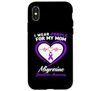 Carcasa para iPhone X/XS I Wear Purple for My Mom Migraine Headache Conciencia