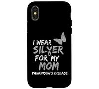 Carcasa para iPhone X/XS I Wear Silver FOR MY MOM Parkinson's Disease Awareness