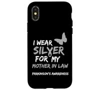 Carcasa para iPhone X/XS I Wear Silver FOR MY Mother IN Law Parkinson's Awareness