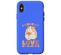 Carcasa para iPhone X/XS I Wheel-y Love My Hamster Kawaii Lindo Divertido