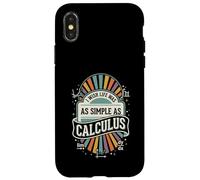 Carcasa para iPhone X/XS I Wish Life Was As Simple As Calculus Badge Fun
