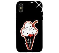 Carcasa para iPhone X/XS Ice Cream Skull Spoopy Yami Kawaii Halloween Design, Spooky