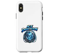 Carcasa para iPhone X/XS Ice Dimension Frozen World Clock Fantasía Escena
