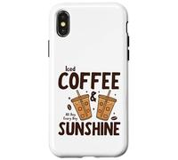 Carcasa para iPhone X/XS Iced Coffee & Sunshine Every Day All Day Funny Summer