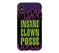 Carcasa para iPhone X/XS ICP Purple Flames Old English Logo Horrorcore Rap Music