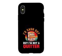 Carcasa para iPhone X/XS ID Cash out No Un Quitter Retro Slot Machine Casino