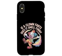 Carcasa para iPhone X/XS If A Clown Farts Does It Smell Funny Chistes de Circo -