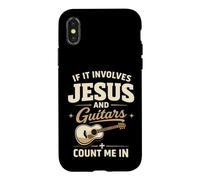 Carcasa para iPhone X/XS If It Involves Jesus and Guitars Guitarist Christian Music
