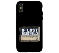 Carcasa para iPhone X/XS If Lost Return To Beach Coastal Crab Sign