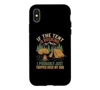 Carcasa para iPhone X/XS If The Tent Is Rocking - Divertido Amante de los Perros para Acampar Divertido