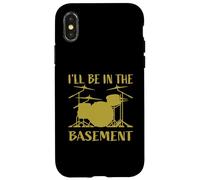 Carcasa para iPhone X/XS I'Ll Be In The Basement - Juego de batería para Bateristas