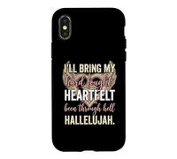 Carcasa para iPhone X/XS I'Ll Bring My Hard Fought Heartfelt Hallelujah