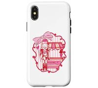 Carcasa para iPhone X/XS Ilustración de Cabina de Soldado de corazón Dulce con Cinta y Caramelo