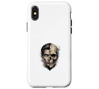 Carcasa para iPhone X/XS Ilustración de Concepto de cráneo de Muerte de Vida de Doble