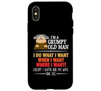 Carcasa para iPhone X/XS I'm A Grumpy Old Man I Do What I Want When I Want Funny