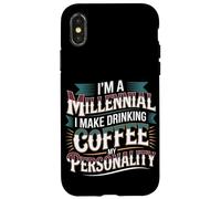 Carcasa para iPhone X/XS I'm A Millennial Coffee Is My Personality -
