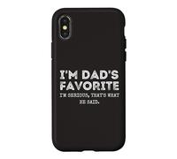 Carcasa para iPhone X/XS I'm Dad'S Favorite That's What He Said Funny Sibling