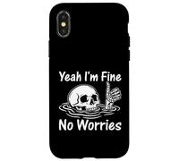 Carcasa para iPhone X/XS I'm Fine No Worries Esqueleto Divertido Humor Sarcástico
