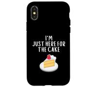 Carcasa para iPhone X/XS I'm Just Here For The Cake Funny Wedding Party Costume Cakes