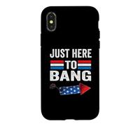 Carcasa para iPhone X/XS I'm Just Here to Bang 4th July Funny Petardo