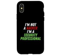 Carcasa para iPhone X/XS Im Not A Hacker Im A Security Professional OPSEC Cyber Humor
