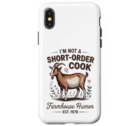 Carcasa para iPhone X/XS I'm Not A Short Order Cook Funny Goat Mom Humor Design
