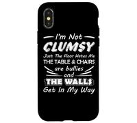 Carcasa para iPhone X/XS I'm Not Clumsy Humor Diciendo Cita Divertida Sarcástica Juego de Palabras
