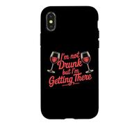Carcasa para iPhone X/XS I'm Not Drunk But I'm Getting There Fun Bar Jokes
