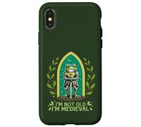 Carcasa para iPhone X/XS Im Not Old I'm Medieval Funny Frog Knight Fantasía Humor