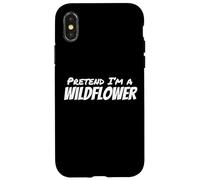 Carcasa para iPhone X/XS Imagina Que Soy una Flor Silvestre Perezosa Fiesta de Disfraces de Halloween