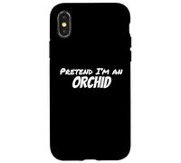 Carcasa para iPhone X/XS Imagina Que Soy una orquídea Perezosa Fiesta de Disfraces de Halloween
