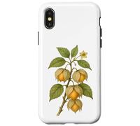Carcasa para iPhone X/XS Impresión artística Vintage botánica Physalis Nature Fruit