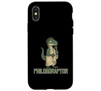Carcasa para iPhone X/XS Impresión humorística de Philosoraptor Logic Thinker Dinosaur Meme