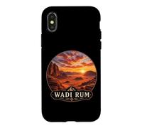 Carcasa para iPhone X/XS Impresionante Wadi Rum Desierto Puesta del Sol Medio Oriente Paisaje