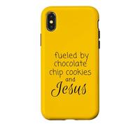 Carcasa para iPhone X/XS Impulsado por Galletas con chispas de Chocolate y Jesús