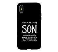 Carcasa para iPhone X/XS In Memory of My Son Always Loved Never Forgotten Heaven