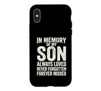 Carcasa para iPhone X/XS In Memory of My Son Always Loved Never Forgotten Heaven