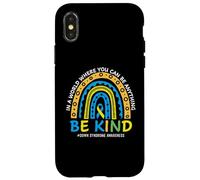 Carcasa para iPhone X/XS In October We Wear Blue Yellow Kind Down Syndrome Awareness
