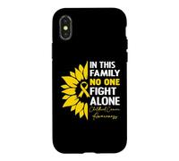 Carcasa para iPhone X/XS In This Family No One Fight Alone Childhood Cancer Awareness