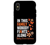 Carcasa para iPhone X/XS In This Family Nobody Fights Alone Kidney Cancer Awareness