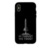 Carcasa para iPhone X/XS In Thrust We Trust Rocket Theme Nuevo Espacio de Lanzamiento de Cohetes