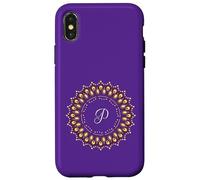 Carcasa para iPhone X/XS Inicial Monograma P - Diseño Inspirado en Mandala