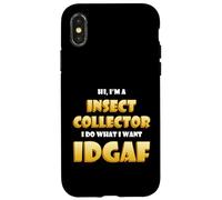 Carcasa para iPhone X/XS Insect Collector Idgaf Meme Bug Science Ant Studying Insects