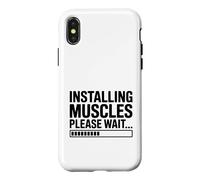Carcasa para iPhone X/XS Instalar músculos, por Favor, Espere... Fitness Humor