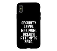 Carcasa para iPhone X/XS intentos de violación máxima de Nivel de Seguridad Cero Witty