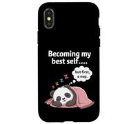 Carcasa para iPhone X/XS Introvertido Divertido convirtiéndose en mi Mejor yo Pero Primero una Siesta