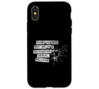 Carcasa para iPhone X/XS Introvertido Pero dispuesto a Hablar sobre el Verdadero Crimen de los Asesinos en Serie