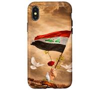 Carcasa para iPhone X/XS Irak Bagdad Irak Home IRQ Diseño de Mapa iraquí I Love Irak Flag