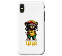 Carcasa para iPhone X/XS IRIE Osito de Peluche Jamaica Rasta raíces Reggae