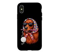 Carcasa para iPhone X/XS Irish Setter Dog Granny Square Crochet Yarn Crochet Lover